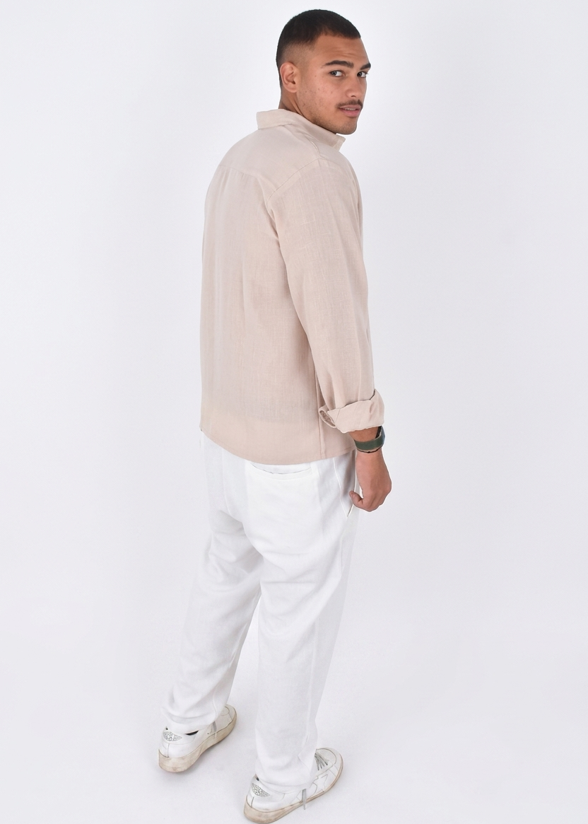 Beige Linen Shirt