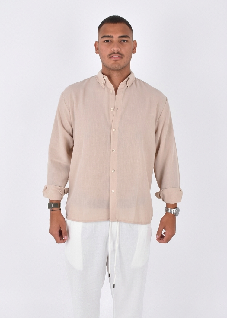 Beige Linen Shirt