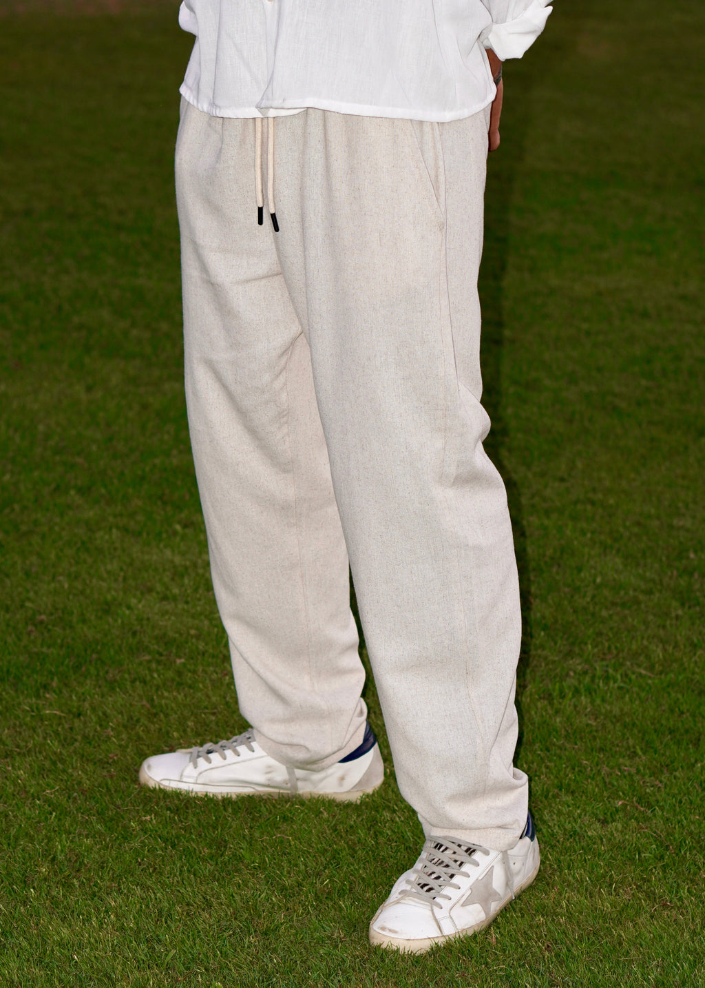 Beige Linen Pants