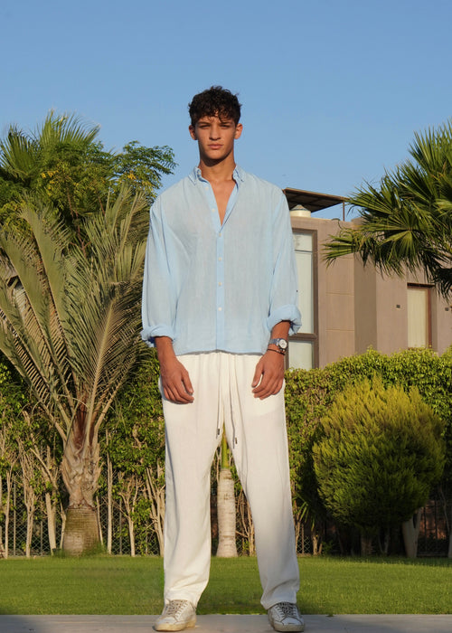 Blue Linen Shirt